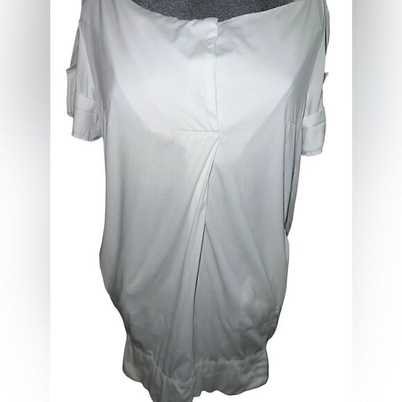 Prada White Bubble Mini Dress Blouse with Pockets - Picture 9 of 16